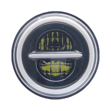 Imagem de Farol LED De 7 Polegadas Para Motocicleta Com DRL E Olhos De Anjo Para