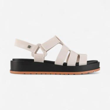 Imagem de Sandália Zaxy Conectada Off White, Off white, Preto, 37