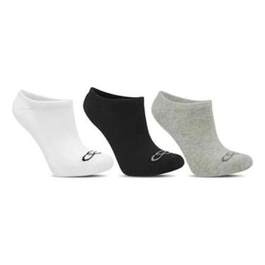 Imagem de Meia Olympikus Oimsa81924 Kit 3 Pares, Branco, Preto, Cinza, 39/44