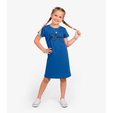 Imagem de Vestido Menina Infantil em Molecotton Select Azul