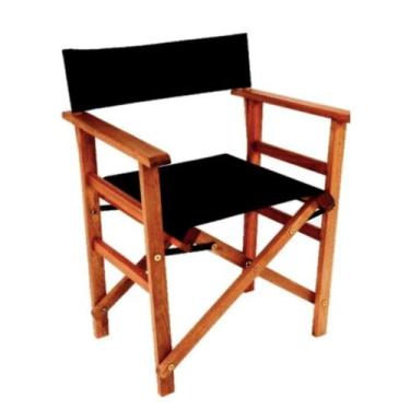 Imagem de Cadeira para Jardim Estilo Diretor de Cinema Madeira Marrom - Cedro Ro
