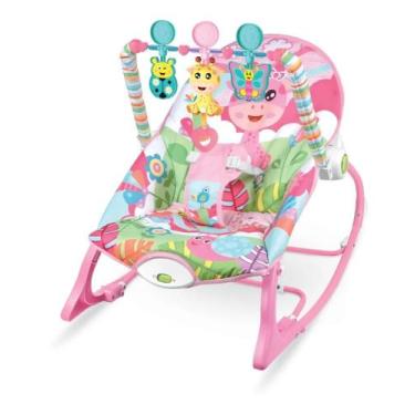 Imagem de Cadeira Musical Vibratória Bebê Funtime Maxibaby 18kgs Rosa - Congratu