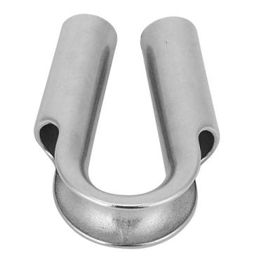 Imagem de Dedal de tubo de aço inoxidável, resistente ao desgaste, não é fácil de quebrar Dedal de tubo para proteger a corda de aço para cabo(24mm, 1 PCS)