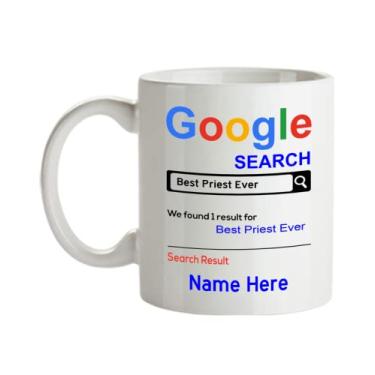 Imagem de Caneca personalizada do padre, Caneca do melhor padre de sempre, presentes do padre, presente para padre, presentes para padre aniversário Natal ideia de presente de mordaça, xícara de café padre com nome personalizado, presente de agradecimento para padre