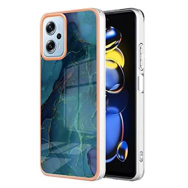 Imagem de Capas de armadura de mármore bonitas compatíveis com Xiaomi Redmi Note 11T Pro Capas de silicone Moldura Simplicidade Anti-queda Proteção à Prova de Choque (6, Redmi Note 11T Pro)