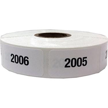 Imagem de Adesivos brancos com números consecutivos 2001-3000, 1,9 cm x 3,8 cm de largura, 1 etiqueta por número, 1000 etiquetas no total