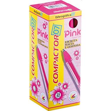 Imagem de Caneta Esferográfica, Compactor 01616, Rosa, 0.7 mm, Pacote de 25
