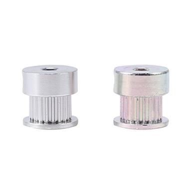 Imagem de Polia Cronometrada, 2pcs Polia de Alumínio 20 Dentes Diâmetro Interno 5mm Largura Correia 6mm Roda Polia Correia Dentada para Tensores de Correia Dentada do Motor