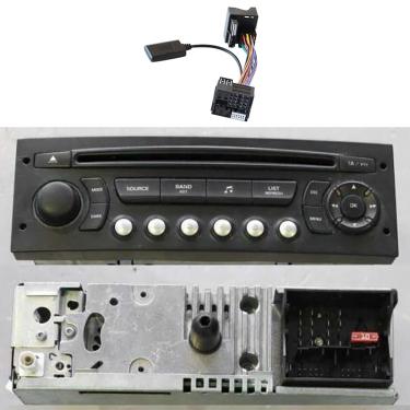 Imagem de Adaptador de áudio do carro para Peugeot Citroen C2  C5  RD45  RD4  Módulo de rádio  Cabo Aux