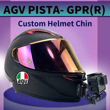 Imagem de Tuyu premium personalizado capacete da motocicleta agv pista gprr k1 k5s k6luminium queixo montagem