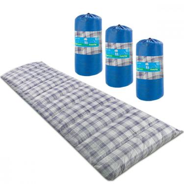 Imagem de Kit 3 Colchonetes Solteiro 190x60cm Camping Com Bolsa Para Tr