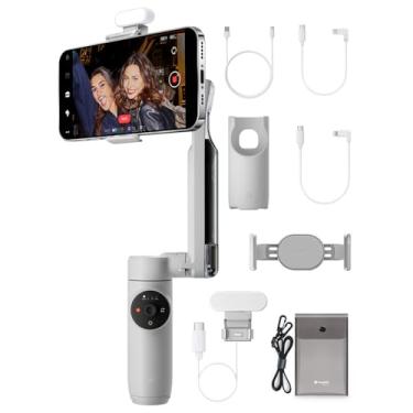 Imagem de Insta360 Estabilizador de fluxo Gimbal para smartphone, kit criador - Gimbal alimentado por IA, estabilizador de telefone de rastreamento automático, estabilização de 3 eixos, tripé embutido, portátil
