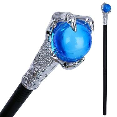 Imagem de Fantasias de Halloween, bengalas de caminhada, dragão de fogo, azul, varinhas, esferas, varinhas, bastão de caminhada, acessório de decoração