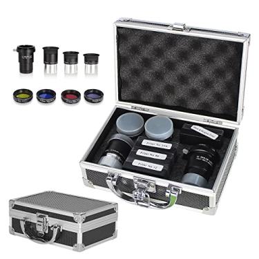 Imagem de Celticbird Kit de acessórios para telescópio astronômico – com 3 peças de oculares Plossl, conjunto de 4 peças, uma lente Barlow 2X
