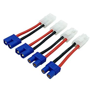 Imagem de 2Pairs Tamiya Connector to EC3 Plugs Adapter Male Female w/14AWG Gauge Silicone Cable Wire for RC Lipo Battery Charger ESC