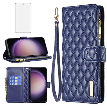 Imagem de Asuwish Capa de telefone para Samsung Galaxy S23 Plus 5G capa carteira com protetor de tela de vidro temperado e suporte de cartão de crédito flip de couro acessórios para celular S23+5G S23plus 23S +