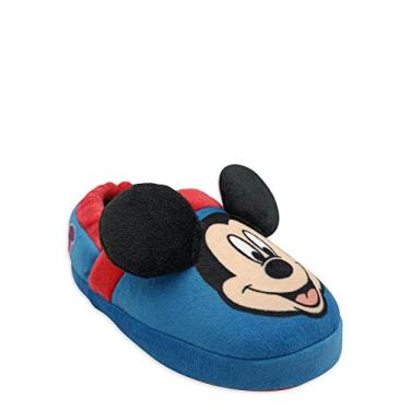 Imagem de Pantufas 3D Mickey Mouse para meninos, Azul, X-Small Little Kid