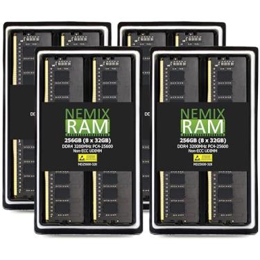 Imagem de NEMIX RAM 256GB (8X32GB) DDR4 3200MHZ PC4-25600 2Rx8 1.2V CL22 288-PIN Non-ECC Unbuffered UDIMM Desktop PC Memory KIT