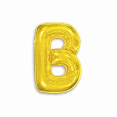 Imagem de Balão Metalizado, Make +, Letra B, Dourado, 40 cm