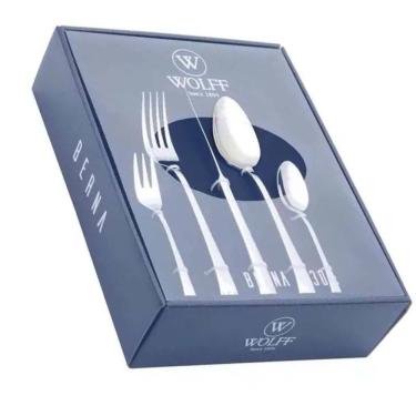 Imagem de Faqueiro 30 pçs em Aço Inox Berna c/ Gift Box - Wolff