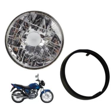 Imagem de Bloco Optico Aro FarolBloco Optico + Aro Farol Cg Titan Fan Cargo 125 