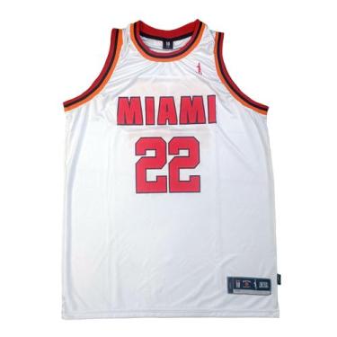 Imagem de Regata Basquete Masculina M10 Miami 22 - 2, Branco, GG