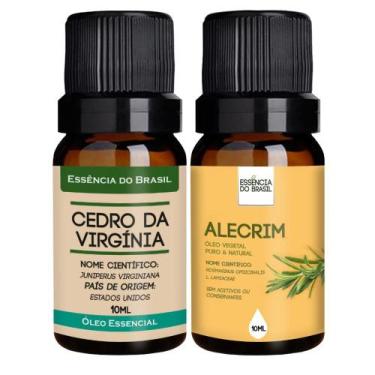 Imagem de Kit Óleo Essencial Cedro Virgínia + Vegetal de Alecrim 10ml - Essência