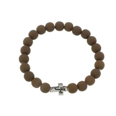 Imagem de Pulseira Fé com Detalhes Fosco - Lírio do vale, Marrom
