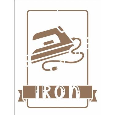 Imagem de Stencil Simples Lavanderia Iron 2940 15x20 Opa 