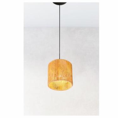 Imagem de Pendente Cozinha Lustre Sisal Palha Natural Fibra Decoração 20cm - BRO