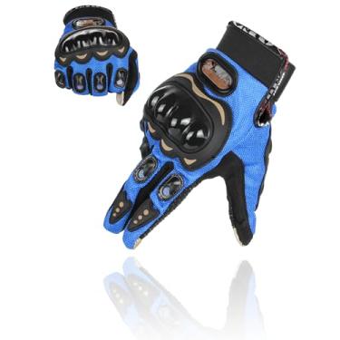 Imagem de GES Luvas de motociclista masculinas para motocicleta, ciclismo, corrida (G, azul)