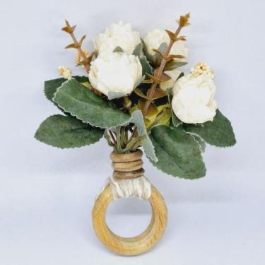 Imagem de Porta Guardanapo Mini Rosas Creme - Decor Madame Blue