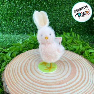 Imagem de Enfeite Decorativo de Páscoa - Pintinho Rosa com Orelha de Coelho - 14