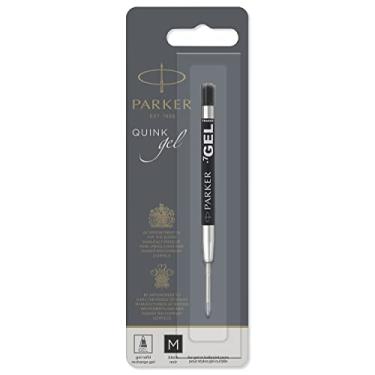 Imagem de PARKER Refil de caneta de gel | Ponta média (0,7 mm) | Tinta QUINK preta | 1 unidade