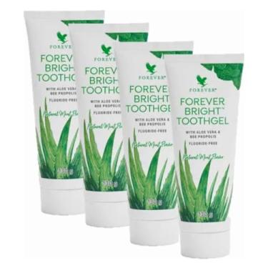 Imagem de kit 04 Unidades Forever Bright Toothgel Gel dental sem flúor Creme Dental Menta e Hortelã