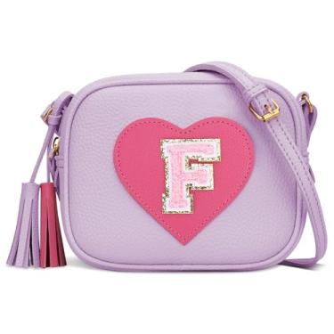 Imagem de KKXIU 2 3 4 5 6 7 8 9 10 anos de idade menina bolsa de presente infantil bolsa transversal com borla, Roxa