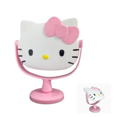 Imagem de Espelho De Mesa Maquiagem Portátil Infantil Hello Kitty Rosa - Sanrio
