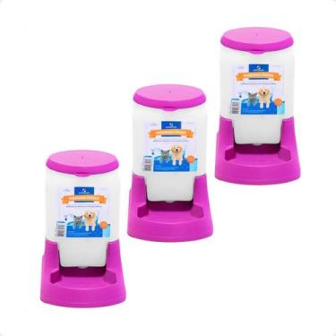 Imagem de Combo 3 Bebedouro Prático Alvorada 3 Litros - Rosa