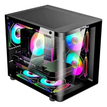 Imagem de Gabinete Gamer Rodan Aquario Vidro Curvo Para Micro Atx New