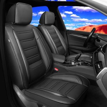 Imagem de FiveFox Capas de assento de carro Fit Frontier para Nissan Frontier 2009-2024 2025 Crew Cab - cobertura total, protetor de almofada de assento à prova d'água e para todos os climas, conjunto completo