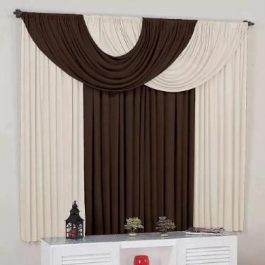 Imagem de Cortina em Malha Modelo Jade 4,00x 2,80m Para Decoração, festas, sala,