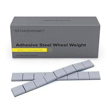 Imagem de StanceMagic - Pesos Adesivos Cinza De 0,25 Oz E 1/4 Para Rodas, Fáceis Remover, Perfil Baixo, Balanceamento Aço Zincado Carros, Bicicletas, Quadriciclos Utv, Caixa 5,625 Lb (90 Oz), Contém 360 Peças