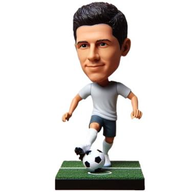 Imagem de Bobblehead de jogador de futebol feito à mão personalizado da sua bola fotográfica - Manuseio de postura vibração decoração de casa estatueta presente para fã de futebol tio irmão pai namorado