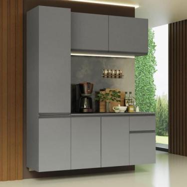 Imagem de Armário Cozinha Completa Suspenso 160cm Cinza - MADESA