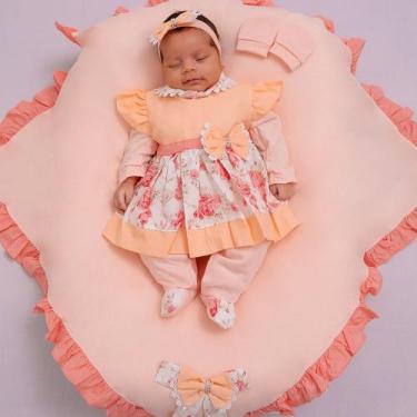 Imagem de Saída de Maternidade Menina Aconchego Clara Floral 05 Peças P - Amora 