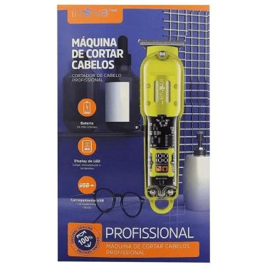 Imagem de Máquina De Cortar Cabelo Para Barba Masculina Designer Elétrico Profissional Cor:amarelo