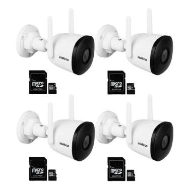 Imagem de Kit 04 Câmeras Mibo Externa WiFi Intelbras Full HD 1080P iM5 SC Com Mi