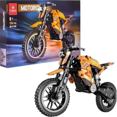 Imagem de Moto Esportiva Blocos de Montar Motorcycle 506 Peças Castela