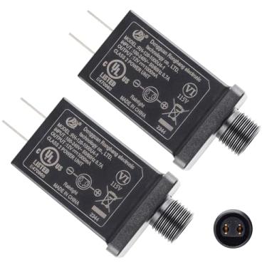 Imagem de Lorvain Adaptador inflável de substituição para jarda 12V 1A fonte de alimentação, plugue transformador de unidade de energia classe 2 para cordão de luz Halloween Natal decorações infláveis ao ar