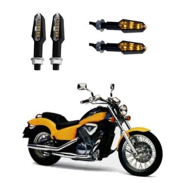 Imagem de KIT 4 Luz Seta Esportiva Pisca de Led Modelo P29 Para Moto Honda SHADO